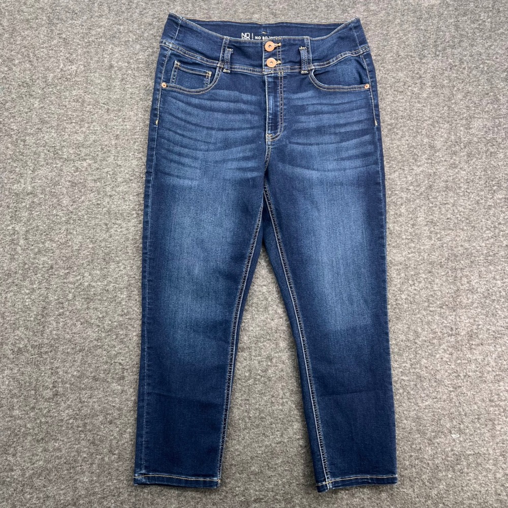 No Boundaries Womens High Rise Dark Wash Skinny Jeans Blue 14 2188 DQ